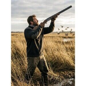 Men's XLT Wool Rugged Pullover Waterfowl  Shooting & Hunting Sweater 1/4 Zip